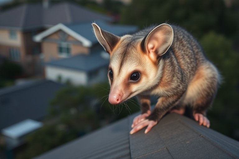Possum in Princes hill residential area