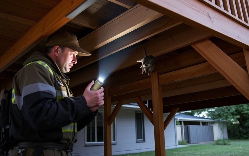 Under Deck Possum Removal in Princes hill